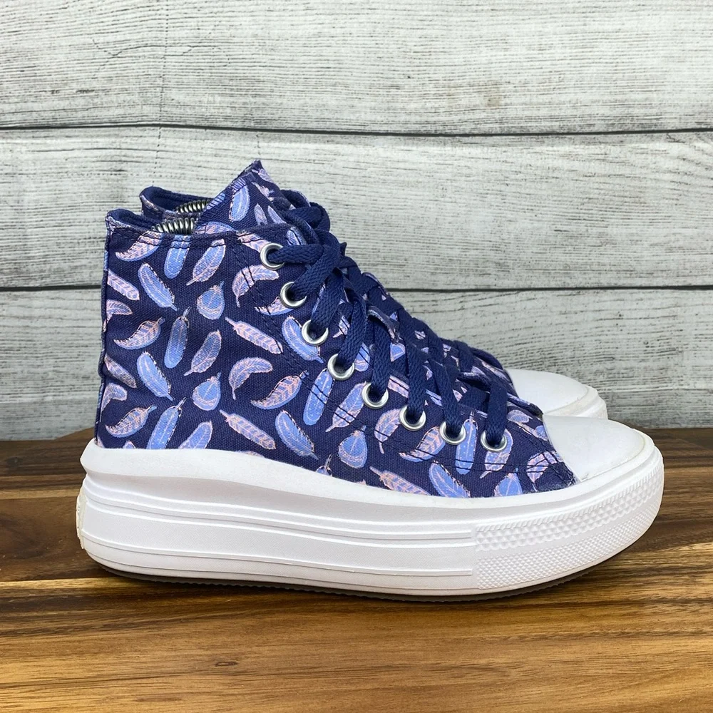 Converse Chuck Taylor All Star Move Platform High Feathers A01515C Womens Sz 5.5